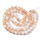 Chapelets de perles en verre transparente   GLAA-Q090-002-2