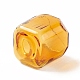 手作り吹きガラス瓶  ガラスバイアルペンダント作り用  正方形  ゴールデンロッド  16~16.5x14~15x14~14.5mm  穴：3.5~6mm GLAA-B005-02G-2
