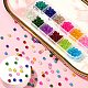 540Pcs 12 Colors Spray Painted Crackle Glass Beads Strands CCG-YW0001-08-5