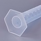 プラスチック製メスシリンダーツール  透明  24.4cmベース：6.9x6cm。ボトルの直径：2.85センチメートル。容量：100ミリリットル TOOL-WH0110-01D-3