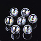 Handmade Blown Glass Globe Beads X-DH017J-1-14mm-AB-1