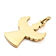 304ステンレス鋼ペンダント  丸カン付き  天使のチャーム  ゴールドカラー  18.5x14x1.5mm  穴：3.5mm STAS-A087-01G-2