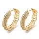 Rack Plating Brass Micro Pave Cubic Zirconia Hollow Hoop Earrings EJEW-A027-09G-1