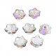Electroplate Transparent Glass Bead Caps X-GLAA-T022-05-B01-1