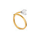 Shegrace простое элегантное кольцо-манжета с покрытием из 18-каратного золота JR51A-2