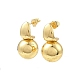 Круглые серьги-гвоздики из латуни EJEW-F389-21G-4