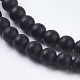 Chapelets de perles perles en agate noire naturelle G-D543-3mm-3
