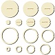 14 шт. 14 стильных деревянных кольца-кольца макраме для изготовления поделок DIY-WH0545-006-1