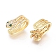 Brass Micro Pave Cubic Zirconia Cuff Earrings EJEW-G279-08G-2