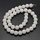 Chapelets de perles de jade blanche naturelle G-D671-8mm-2