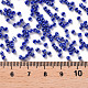 （詰め替えサービスあり）ガラスシードビーズ  不透明な色の光沢の  ラウンド  ブルー  12/0  2mm  穴：1mm  約12 G /袋 SEED-C021-2mm-128-3