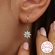 Boucles d'oreilles pendantes en argent sterling plaqué rhodium avec 925 micro pavé de zircones cubiques FZ6511-4