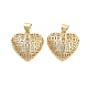 Подвески из латуни с прозрачным фианитом KK-U009-05F-G-1