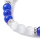 2 Stück 2-farbiges Katzenauge-Stretch-Armband-Set mit runden Perlen zum Valentinstag BJEW-TA00432-5