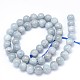 Brins de perles rondes aigue-marine naturelle G-F222-12-6mm-3