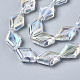Chapelets de perles en verre électroplaqué X-EGLA-N008-009-A01-3