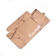 折りたたみクリエイティブクラフト紙箱  紙ギフトボックス  クリアウィンドウ付き  大理石のテクスチャ模様を持つ長方形  バリーウッド  17.7x13.5x3.7cm CON-G007-05B-04-2