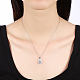 925 стерлингового серебра кубического циркония кулон ожерелье NJEW-BB18867-7