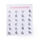 304 Stainless Steel Stud Earrings EJEW-H368-29B-P-3