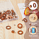 DICOSMETIC 40Pcs 2 Style Walnut Wood Stud Earring Findings Flat Round Wood Stud Earrings Set Natural Tan Earring Pin Studs with Loop and Stainless Steel Ear Nut for DIY Earring Making DIY-DC0001-70-4