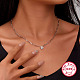 925 Sterling Silver Cubic Zirconia Pendant Necklaces for Women UW1038-2-2