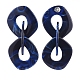 Acrylic Dangle Stud Earrings X-EJEW-JE03840-04-3
