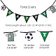 紙の文字列フラグ  サッカーのテーマ  三角形  グリーン  181~219cm  1連 /セット PH-AJEW-WH0053-02-2