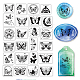 CRASPIRE Butterfly Clear Stamps for Card Making Decoration Scrapbooking DIY-WH0167-57-0259-1