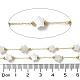 Placage ionique (ip) véritable plaqué or 18 carat 316 chaînes de trombones en acier inoxydable AJEW-Z026-02B-3