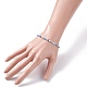 Bracciale elasticizzato da donna con perline di vetro scintillante BJEW-JB07664-02-3