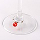 Glass Beads Wine Glass Charms AJEW-JO00025-3