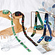 Gomakerer 1 ヤード フローラル ベルベット リボン  ギフト包装用のダークグリーン片面リボンフラワーベルベットリボントリム  DIYの服  休日のクリスマスの装飾  縫製装飾 SRIB-WH0011-077B-4