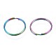 Arcoíris color 304 acero inoxidable llaveros de enlace STAS-S119-100-3