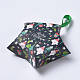 星形のクリスマスギフトボックス  リボン付き  ギフトラッピングバッグ  プレゼント用キャンディークッキー  濃い緑  12x12x4.05cm X-CON-L024-F05-1