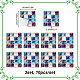 10 hoja de pegatinas autoadhesivas de mosaico de pvc FIND-WH0145-99-2