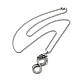 Unendlichkeits-Pandant-Halskette aus legiertem Drachen mit kastenförmigen Ketten NJEW-K245-008-4