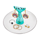 Sostenedor de anillo en forma de cola de sirena de porcelana DJEW-WH0010-69-4
