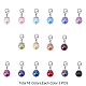 48Pcs 16 Colors Round Glass Pearl Pendant DIY-PH0018-66-2