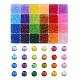 1488Pcs 24 Colors Transparent Acrylic Beads MACR-YW0002-68-1