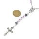 Collier de perles de chapelet de perles de verre NJEW-TA00082-03-4