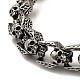 Tibetan Style Alloy Skull Link Chain Bracelet for Men WG20047-01-2