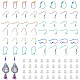 Arricraft 72 crochets de boucles d'oreilles en acier inoxydable STAS-AR0001-38-1