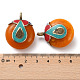 Handmade Tibetan Style Beeswax Dyed Pendants KK-G473-03G-3
