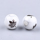 Autumn Theme Electroplate Glass Beads EGLA-S178-10A-2