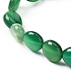 Bracelet extensible en perles d'agate naturelle BJEW-JB06988-03-5