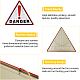 Creatcabin1pcブリキ吊り警告サイン  単語の危険性のある三角形  ホワイトスモーク  300x343x6mm HJEW-CN0001-22A-3
