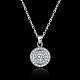 925 стерлингового серебра кубического циркония кулон ожерелье NJEW-BB18867-2