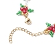 Рождественские браслеты из стеклянных бусин для женщин BJEW-MZ00243-4