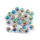 Placage uv perles d'émail acrylique irisé arc-en-ciel OACR-I003-12D-1