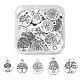 50 pièces 5 styles pendentifs en alliage de style tibétain TIBEP-YW0001-49-1